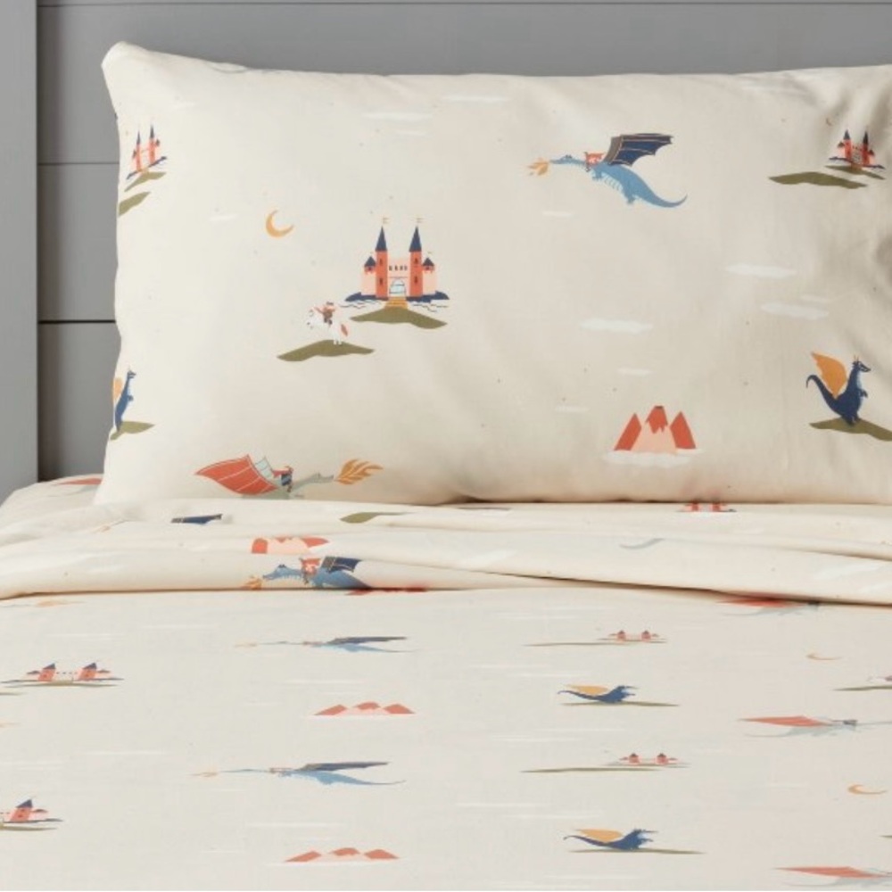 Kids' Cream Fantasy Castle Bedding Set